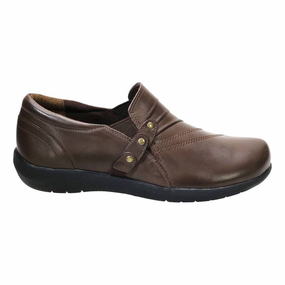 NEW DAVID TATE women's serene casual leather shoes in brown brushed calf